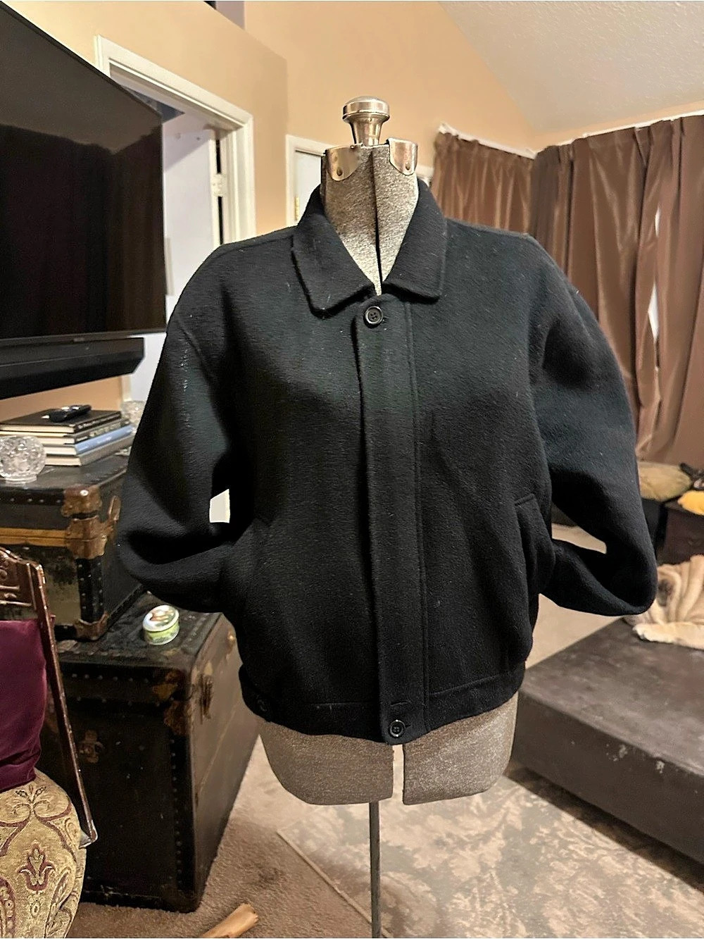 Balenciaga Black Wool Coat
